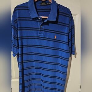 Ralph Lauren Blue Striped Polo Shirt